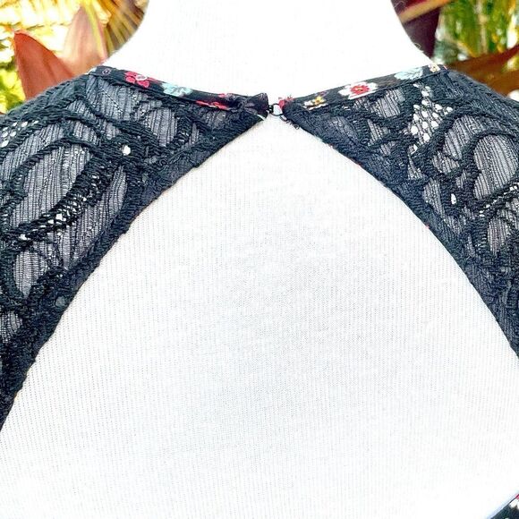 BCBGeneration Lace Yoke Bell Sleeve Top - Picture 8 of 11